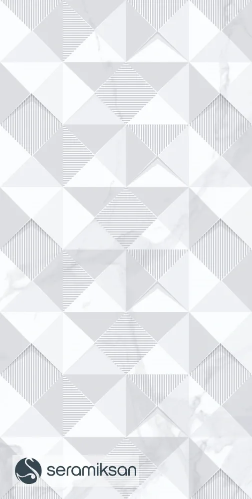 60*120 STAR BEYAZ GEOMETRİK MOTİF görsel 2