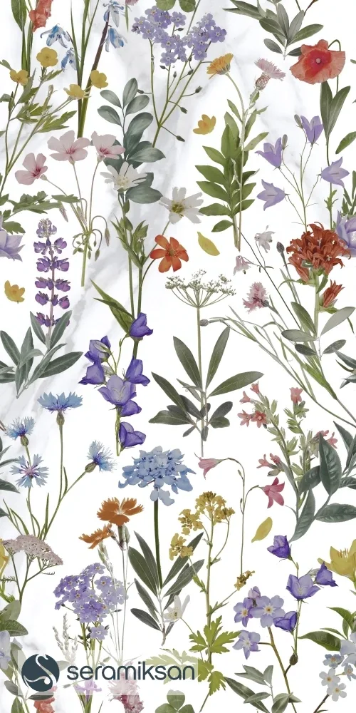 60*120 STAR BEYAZ FLORAL MOTİF görsel 4