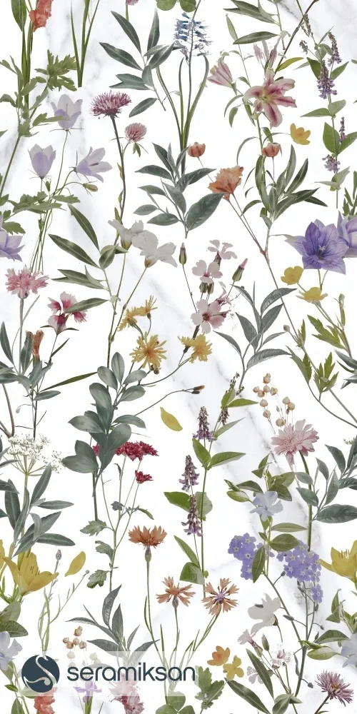60*120 STAR BEYAZ FLORAL MOTİF