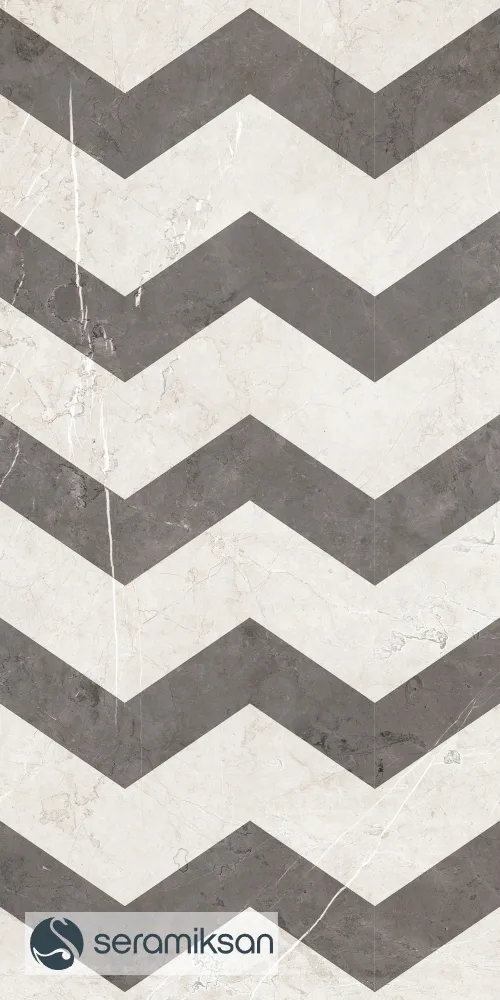 60*120 PALERMO GEOMETRİK MOTİF KREM görsel 3