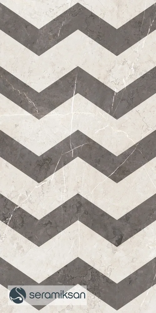 60*120 PALERMO GEOMETRİK MOTİF KREM görsel 4