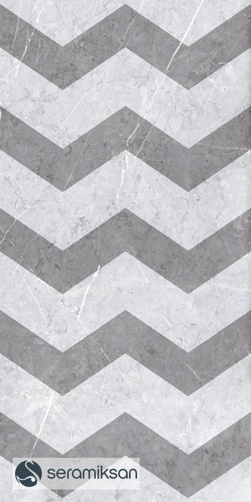60*120 PALERMO GEOMETRİK MOTİF AÇIK GRİ