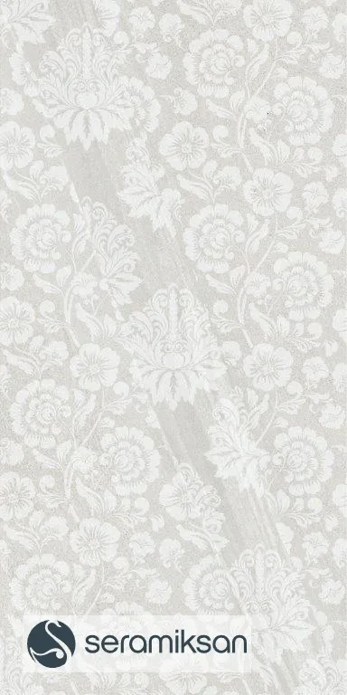 60*120 LECCE DAMASK MOTİF AÇIK GRİ