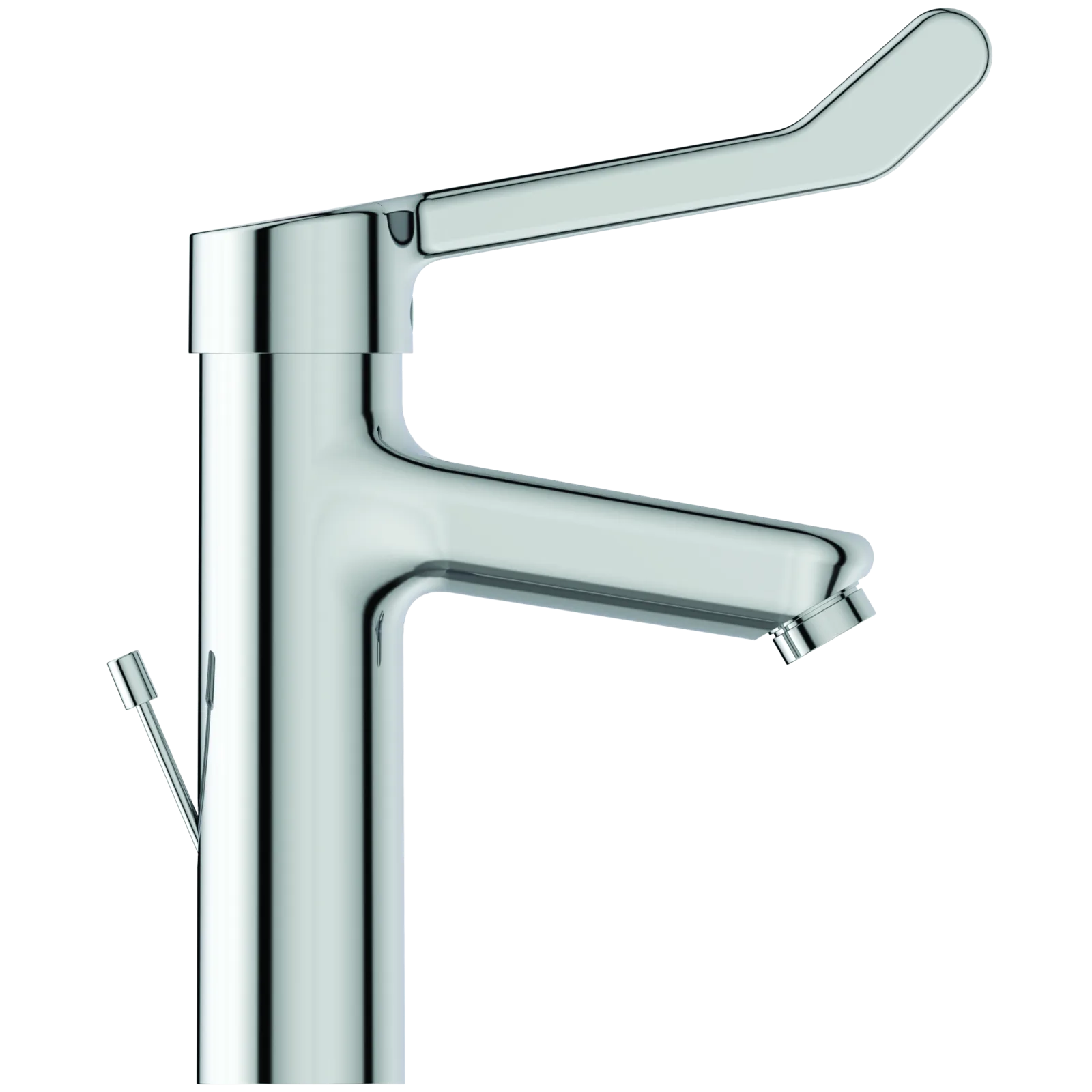 Lavabo Bataryası 48x200x249 mm, 123 mm çıkış ucu projeksiyonu, 8.4 l/min (3 bar), sifon kumandalı