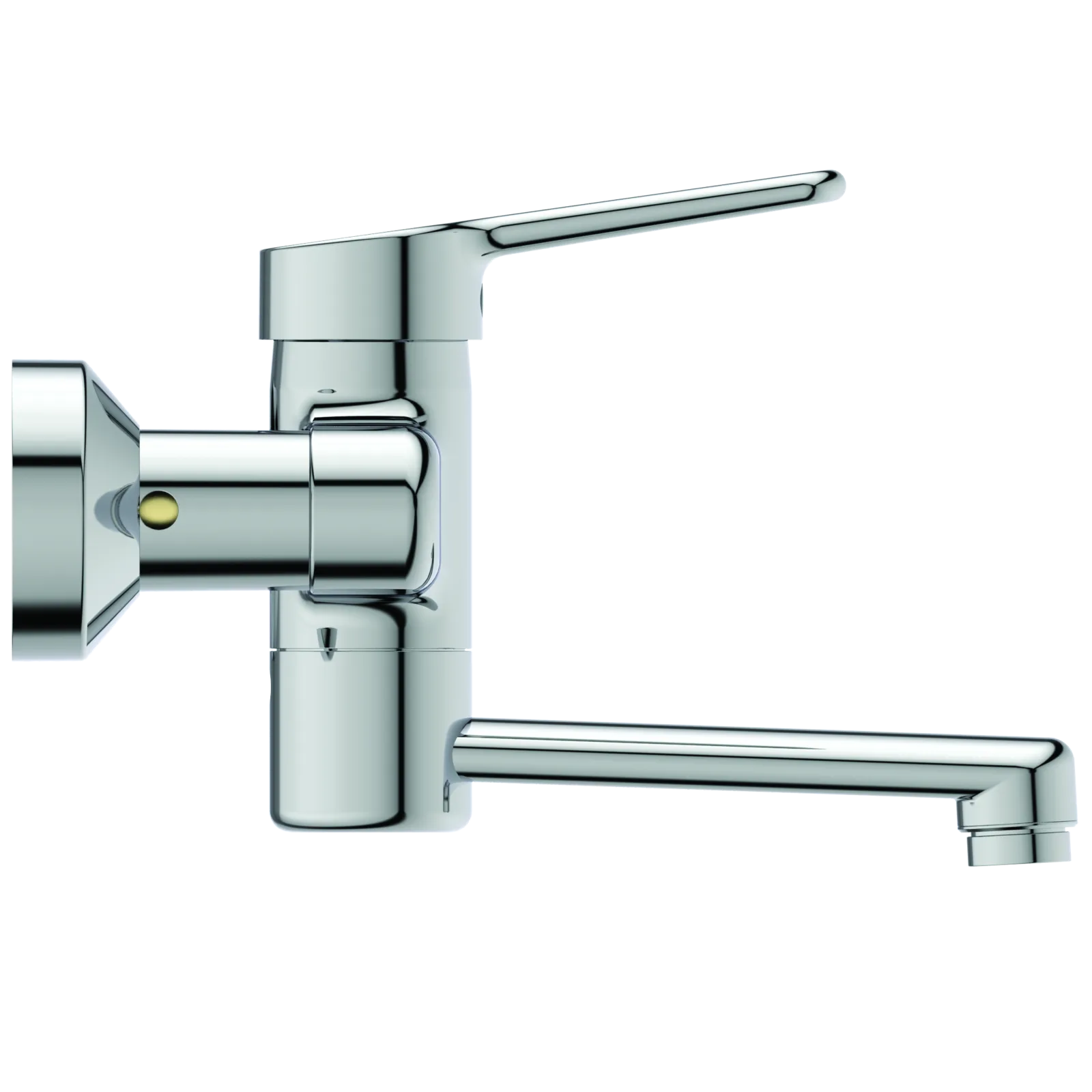 Duvara Monte Lavabo Armatürü 172 mm, 150 mm çıkış ucu projeksiyonu, ON / OFF S-Connectors, 5 l/min (3 bar), sifon kumandasız