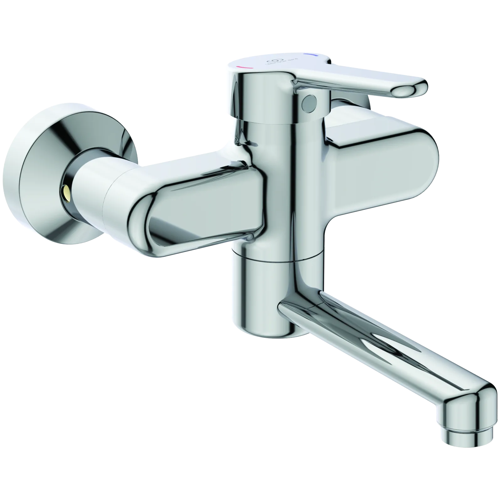 Duvara Monte Lavabo Armatürü 172 mm, 150 mm çıkış ucu projeksiyonu, ON / OFF S-Connectors, 5 l/min (3 bar), sifon kumandasız