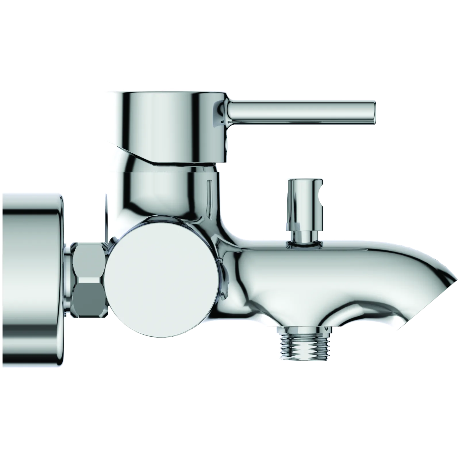 Aplike Banyo ve Duş Bataryası 207x187x111 mm, 168 mm çıkış ucu projeksiyonu, 20.0 l/min (3 bar)