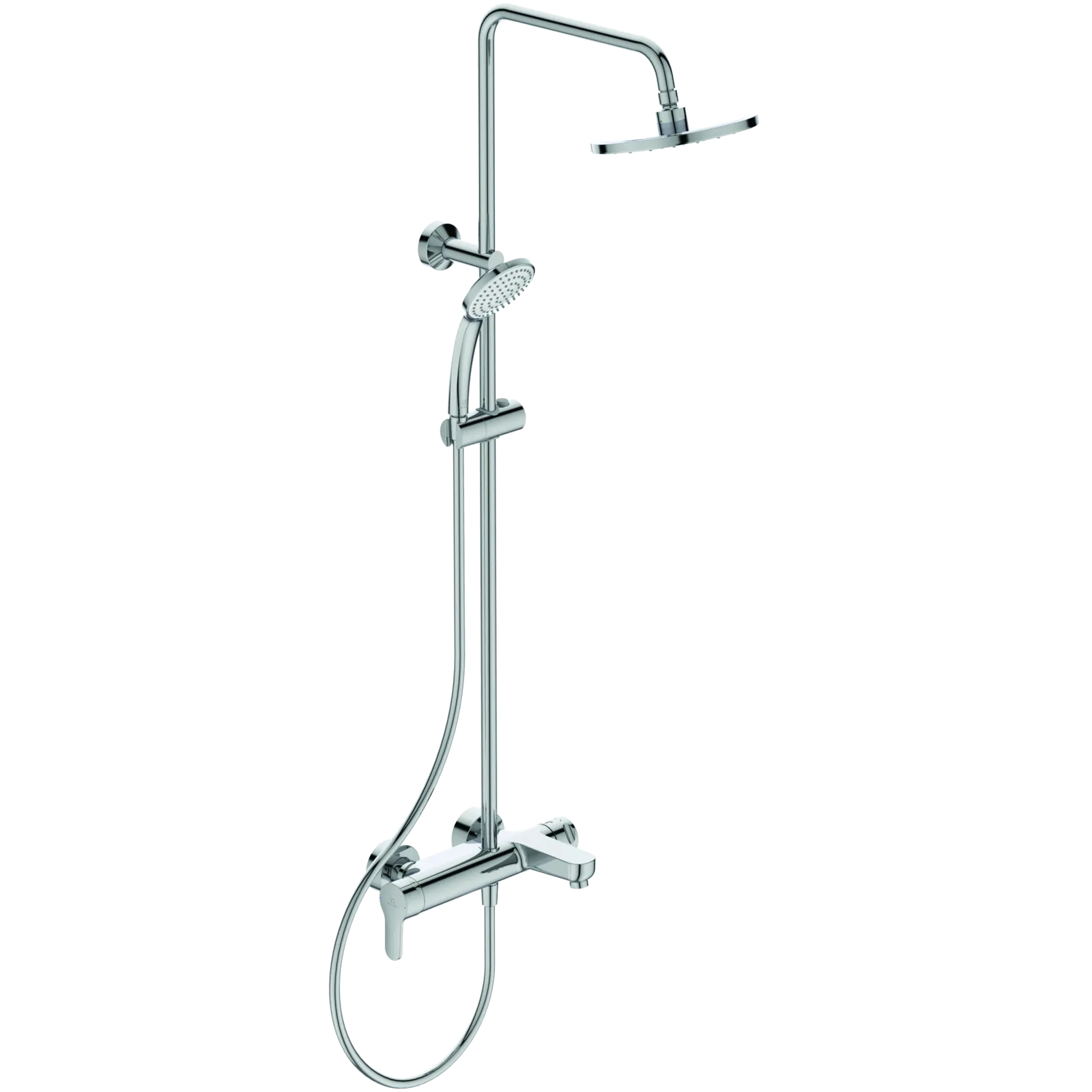 Aplike Banyo ve Duş Bataryası Dahil Duş Sistemi 308x504x1126 mm, 196 mm çıkış ucu projeksiyonu, 20.0 l/min (3 bar)