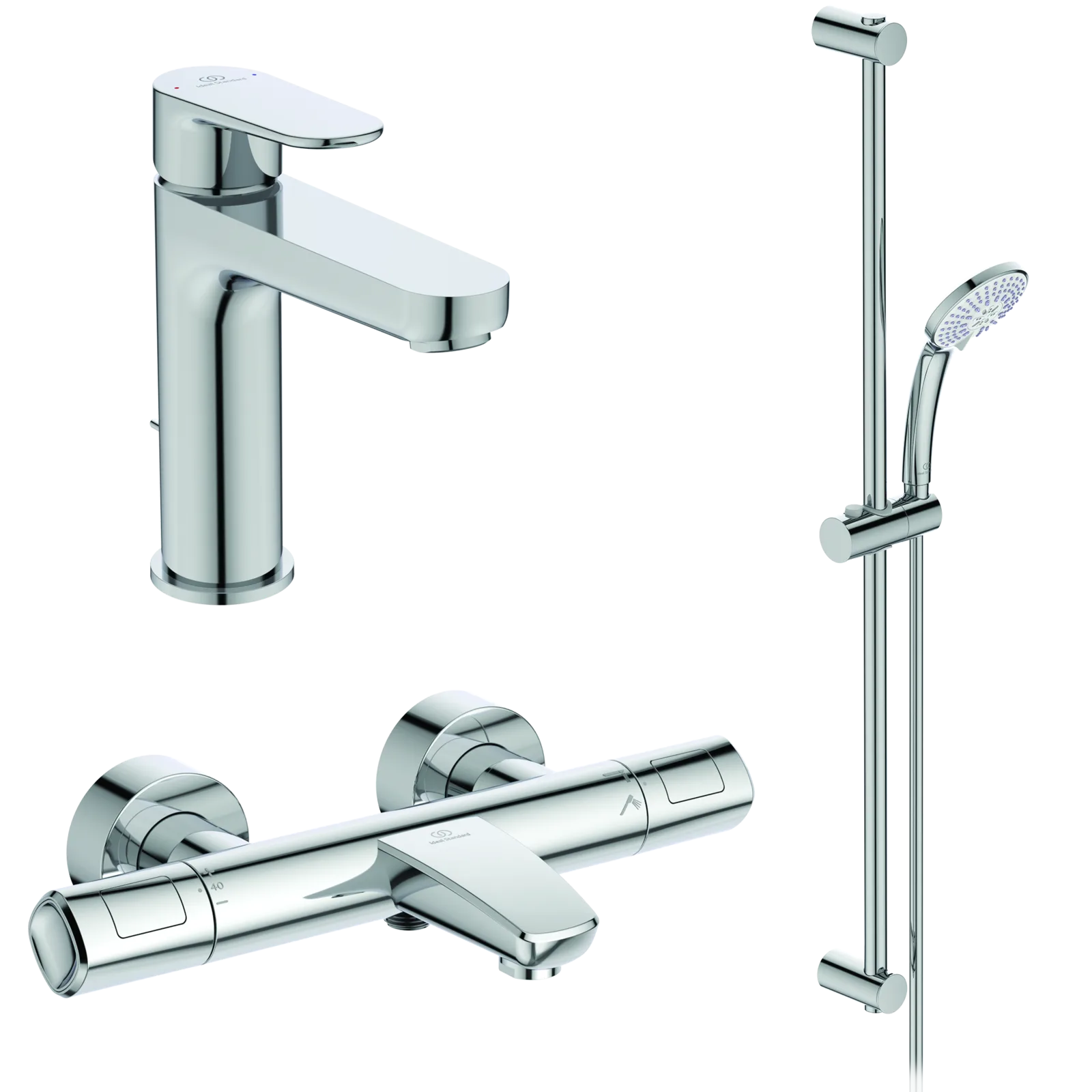 Lavabo Bataryası 50x185x176 mm, 125 mm çıkış ucu projeksiyonu, 3.8 l/min (3 bar), sifon kumandalı