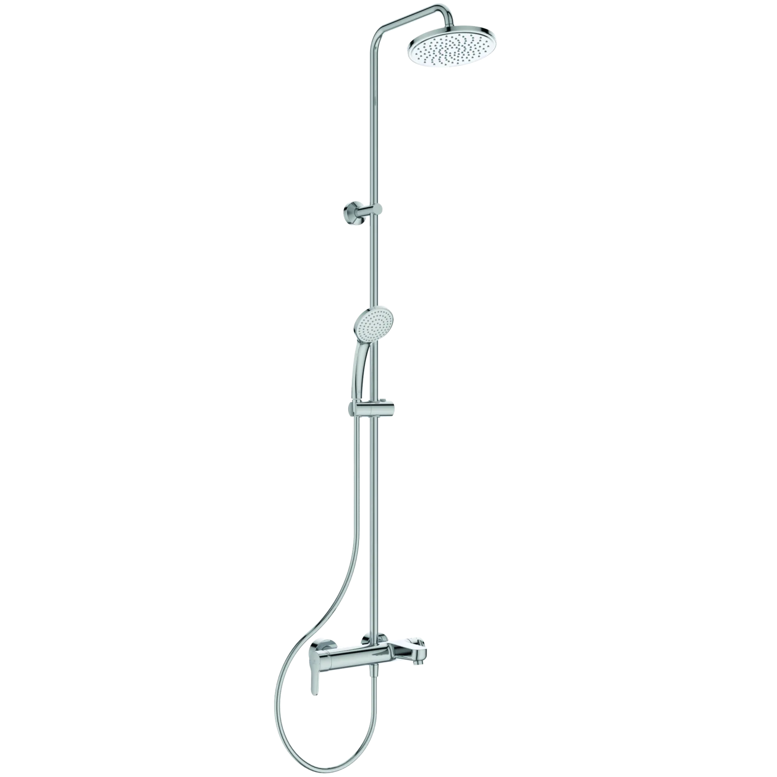 Aplike Duş Bataryası Dahil Duş Sistemi 308x497x1507 mm, 191 mm çıkış ucu projeksiyonu, 20.0 l/min (3 bar)