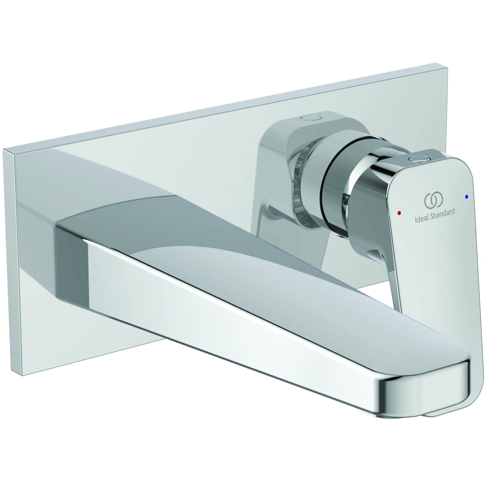 Duvara Monte Lavabo Armatürü 193x115.5 mm, 166 mm çıkış ucu projeksiyonu, Kit 1 required (A1313), 3.8 l/min (3 bar), sifon kumandasız