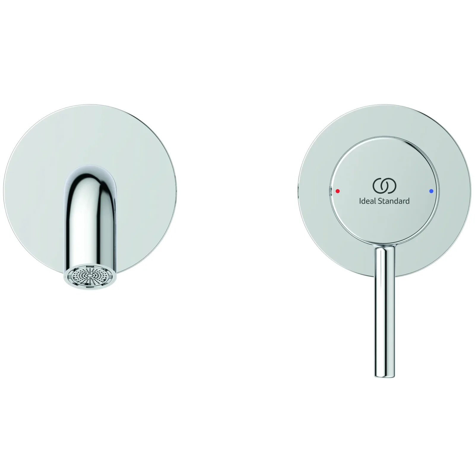 Duvara Monte Lavabo Armatürü 175x189x102.5 mm, 180 mm çıkış ucu projeksiyonu, Kit 1 required (A1313), sifon kumandasız