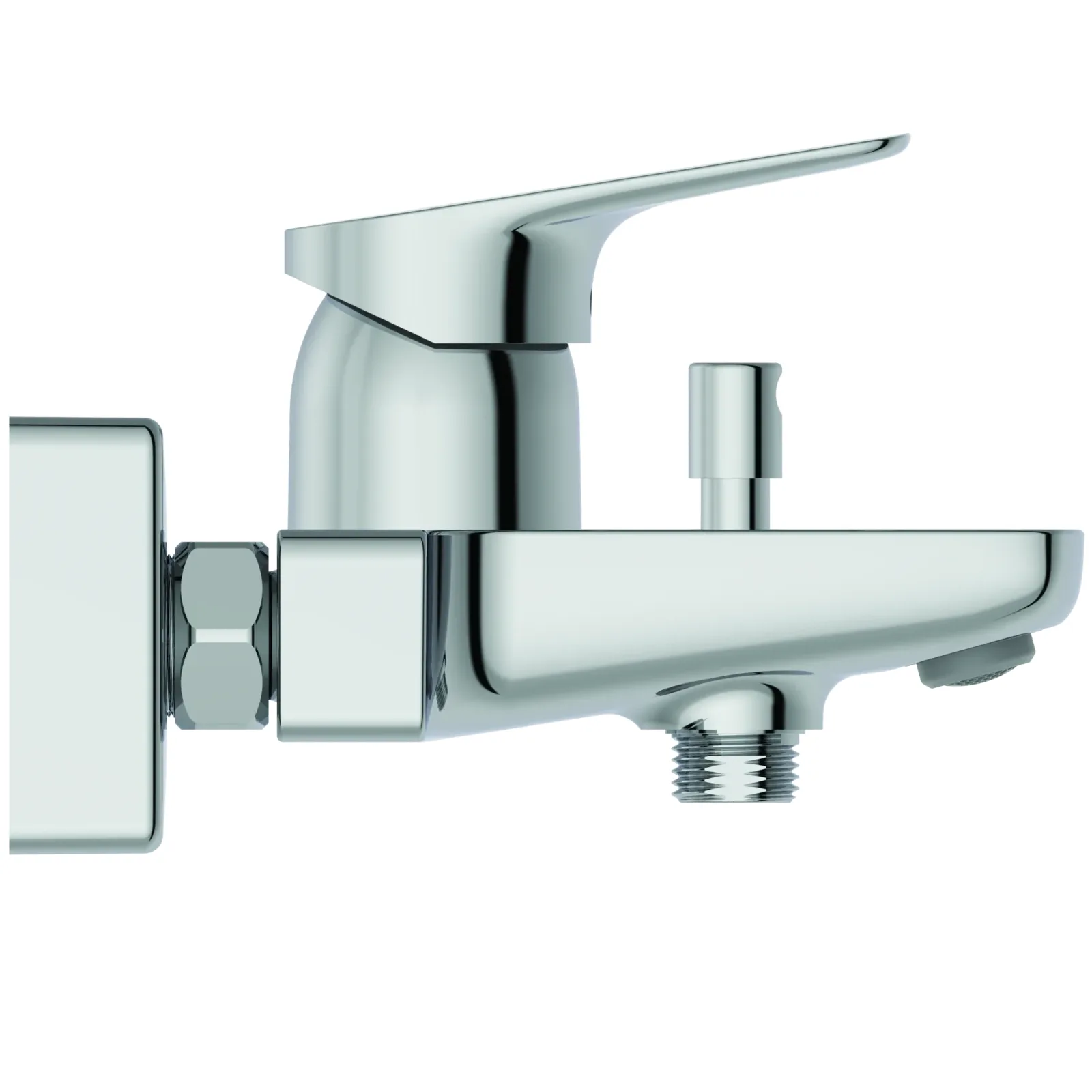Aplike Banyo ve Duş Bataryası 207x177x115 mm, 155 mm çıkış ucu projeksiyonu görsel 2