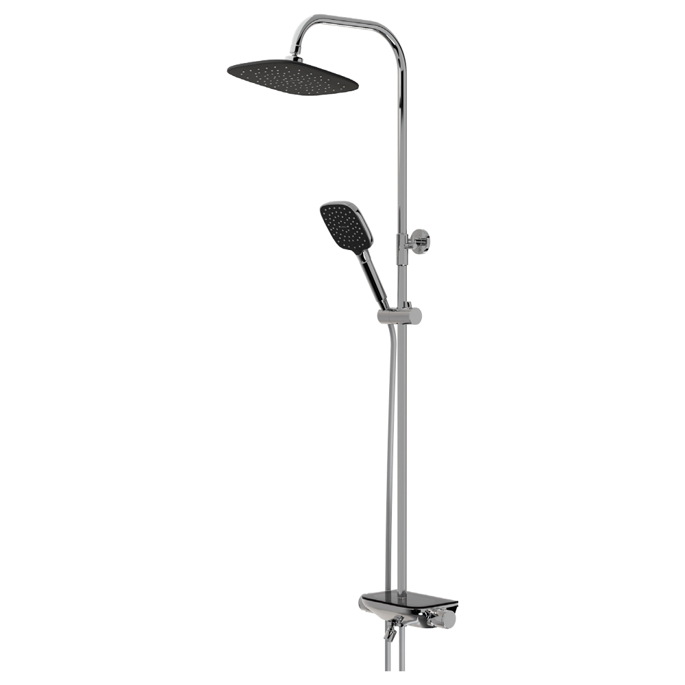 LVT-1084 LAVELLA LUXE KROM SİYAH RAFLI ARMATÜR