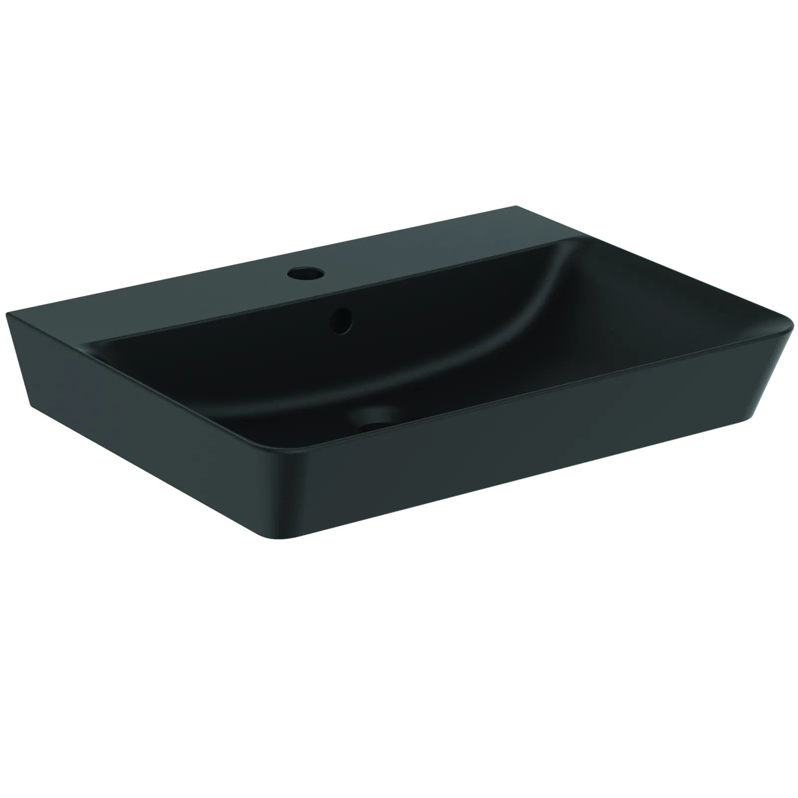 Lavabo 600x460x160 mm, 1 tek batarya delikli, taşma delikli