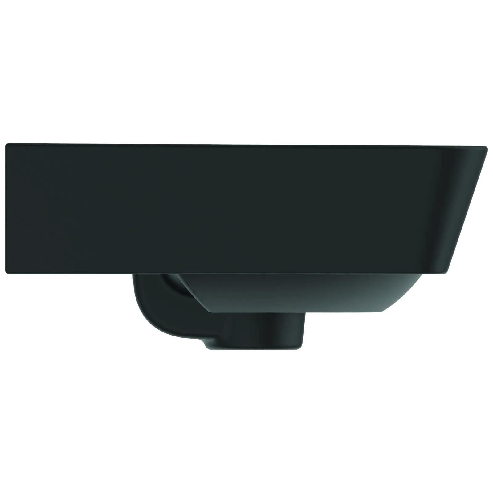 Tezgah Üstü Lavabo 400x350x150 mm, 1 tek batarya delikli, taşma delikli görsel 3