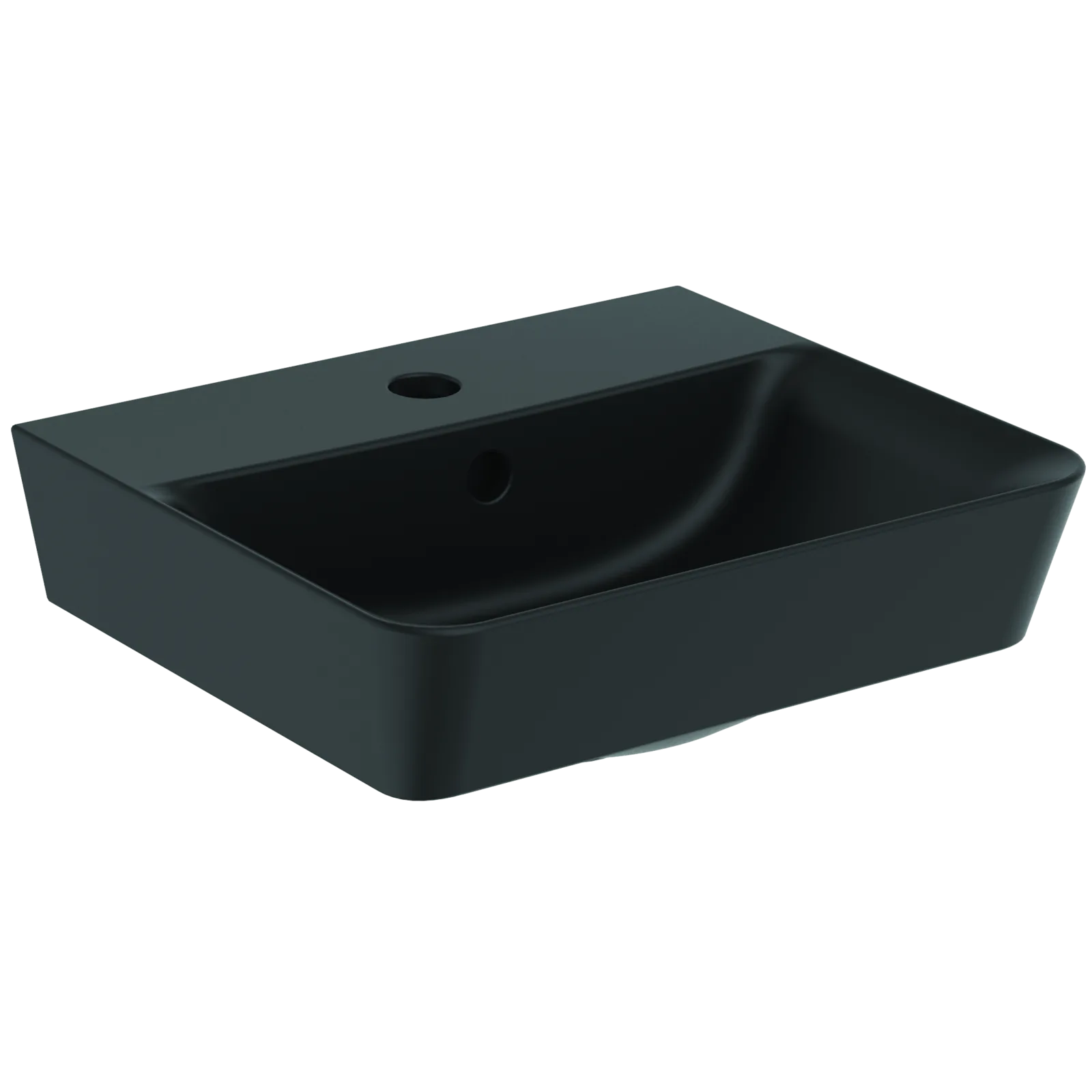 Tezgah Üstü Lavabo 400x350x150 mm, 1 tek batarya delikli, taşma delikli