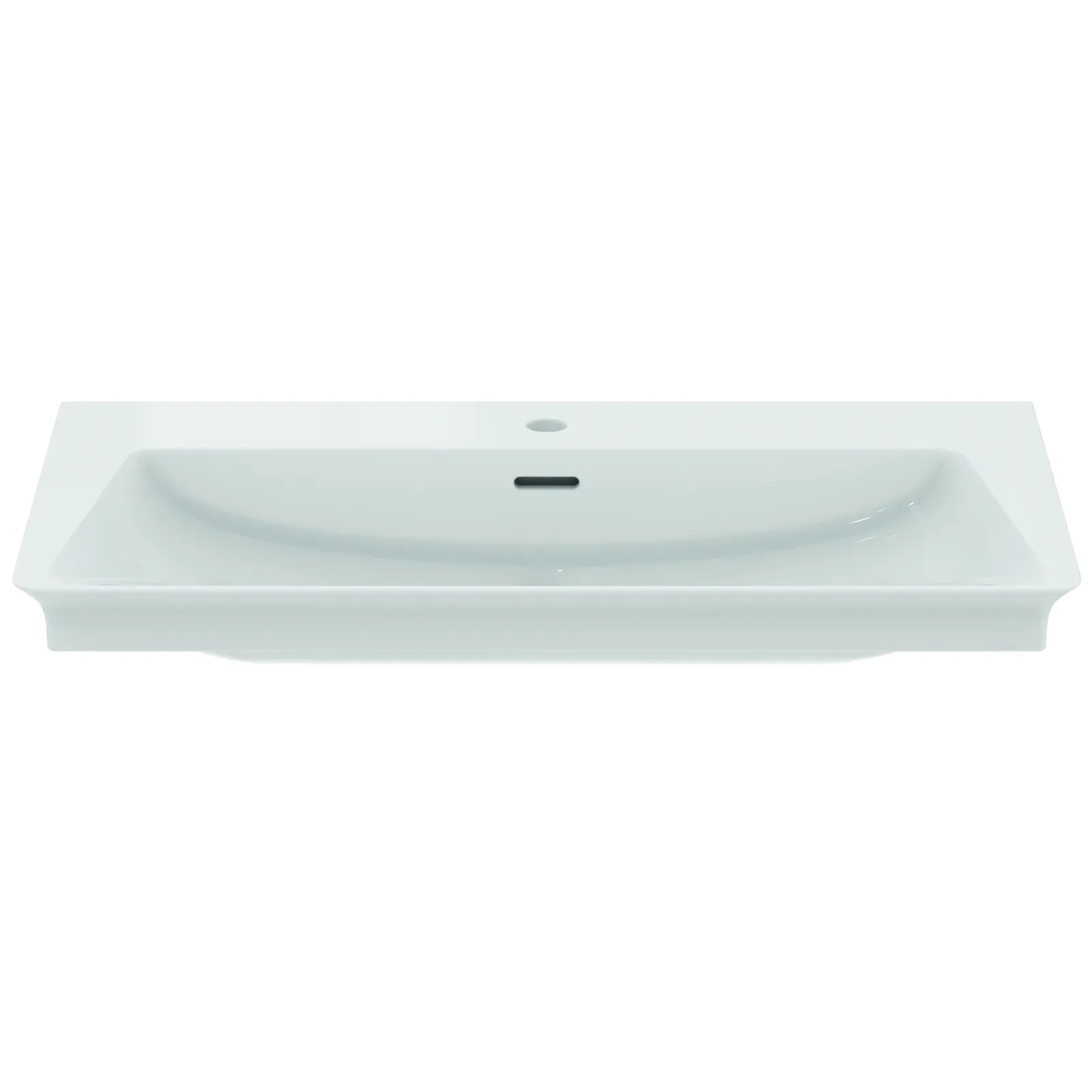Etajerli Lavabo 860x470x145 mm, 1 tek batarya delikli, taşma delikli