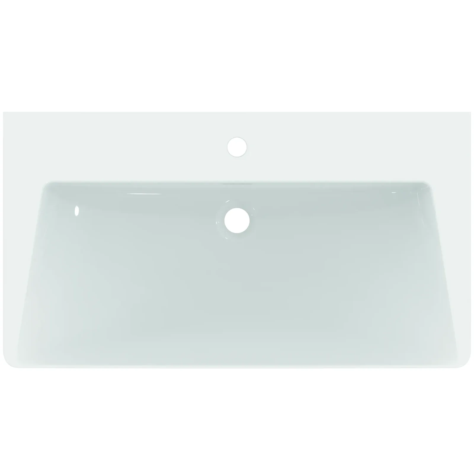 Etajerli Lavabo 860x470x145 mm, 1 tek batarya delikli, taşma delikli