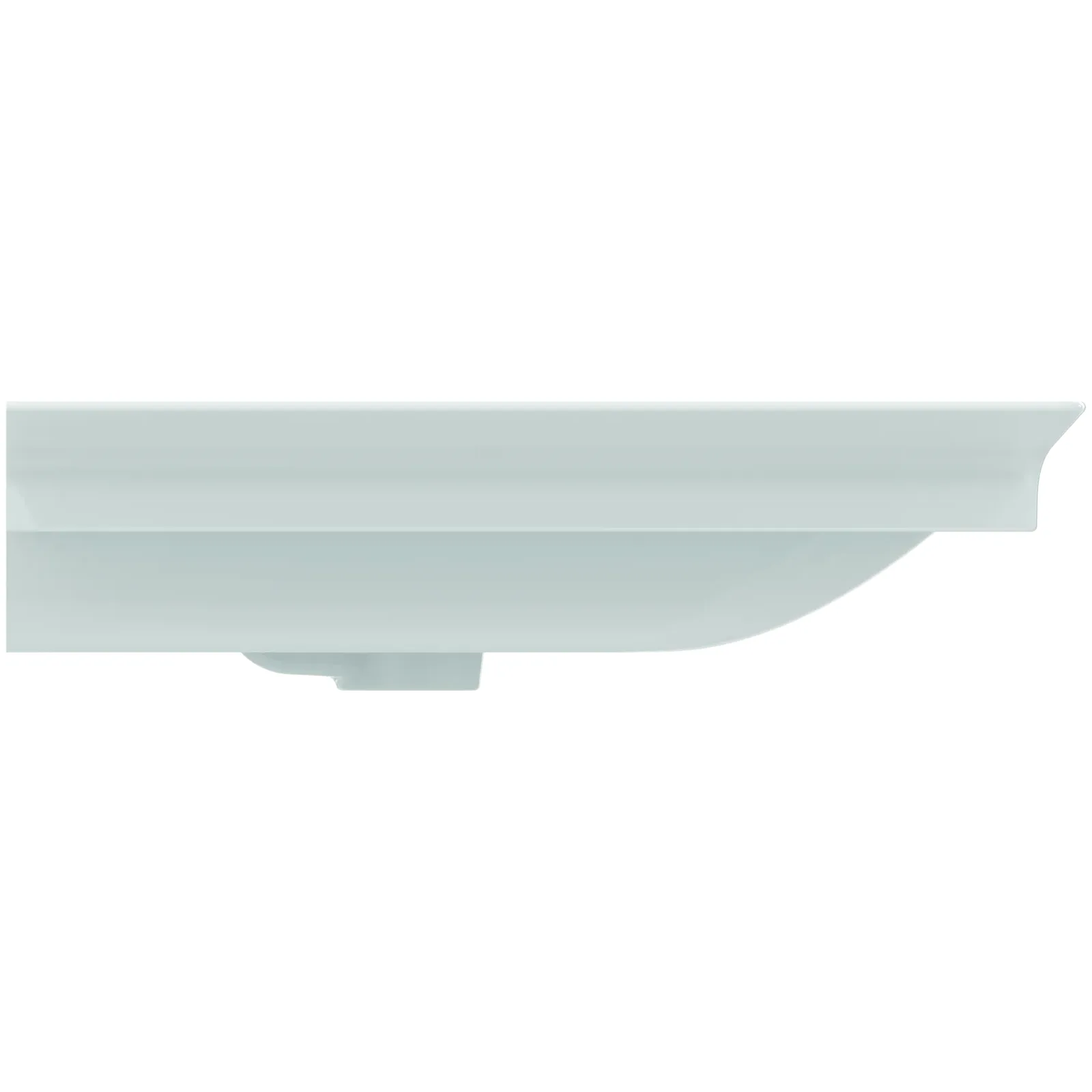 Etajerli Lavabo 1060x535x155 mm, 1 tek batarya delikli, taşma delikli