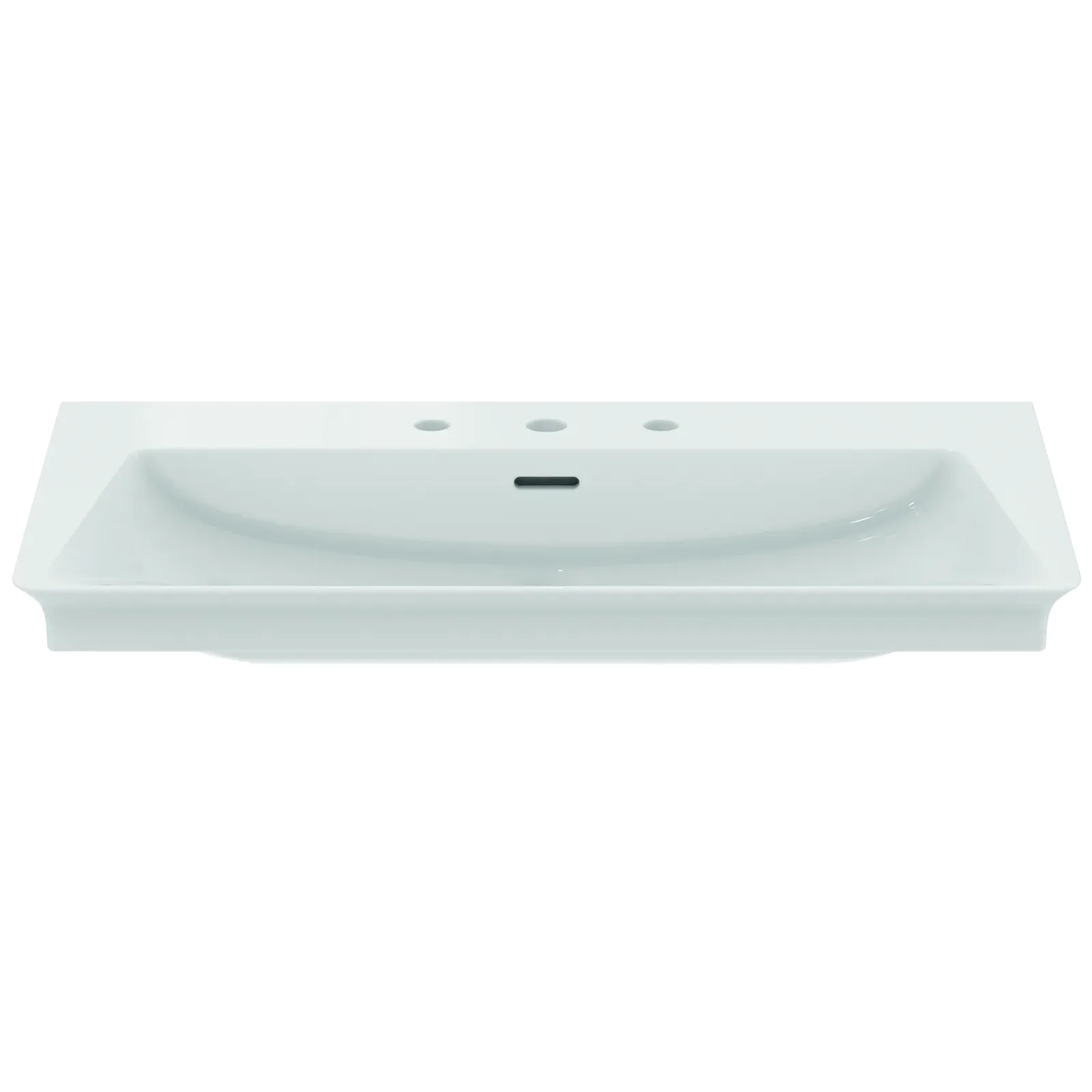 Etajerli Lavabo 860x470x145 mm, 3 batarya delikli, taşma delikli