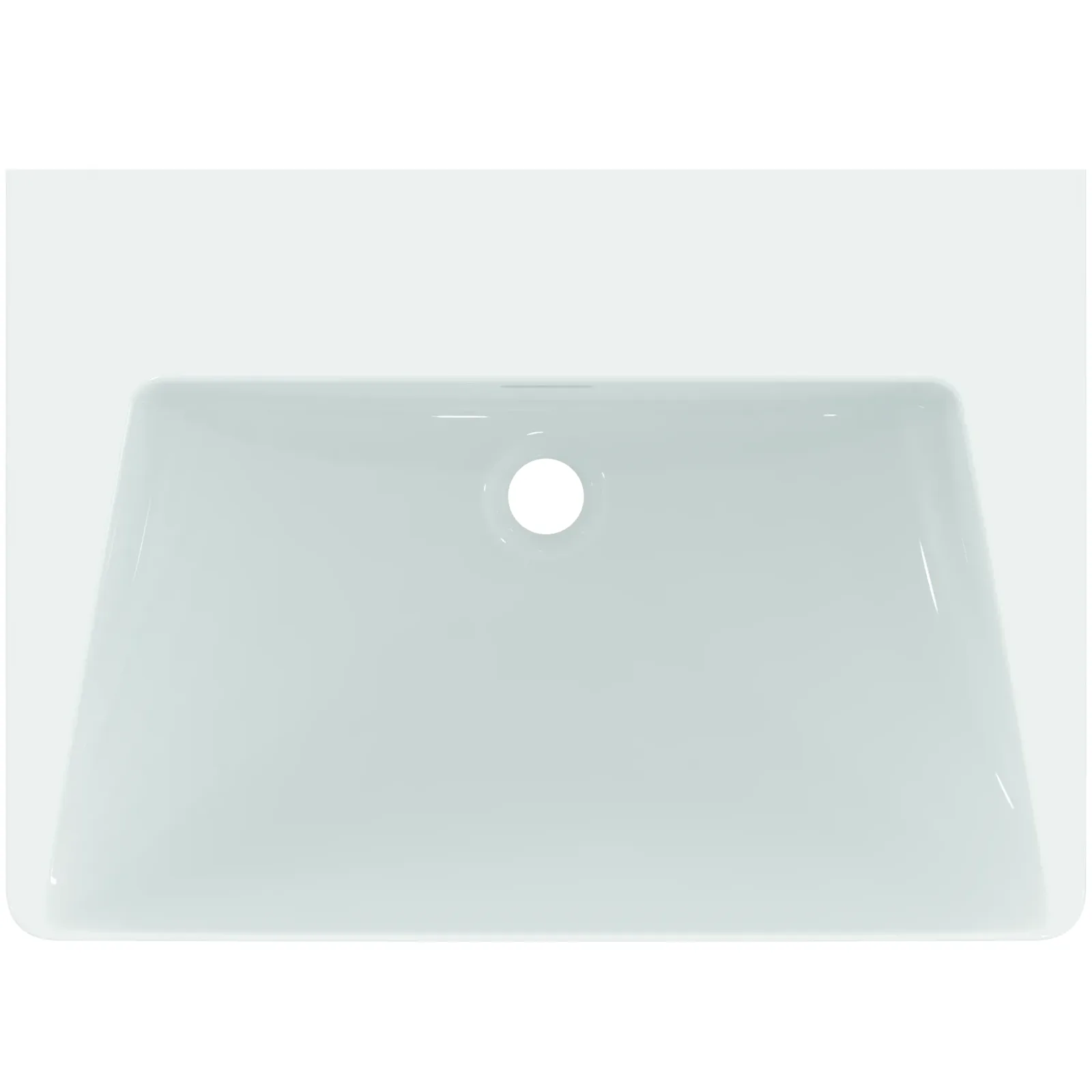 Etajerli Lavabo 660x470x145 mm, batarya deliksiz, taşma delikli