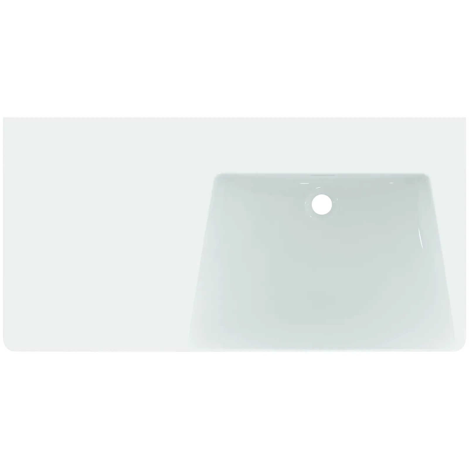 Etajerli Lavabo 1060x535x155 mm, batarya deliksiz, taşma delikli