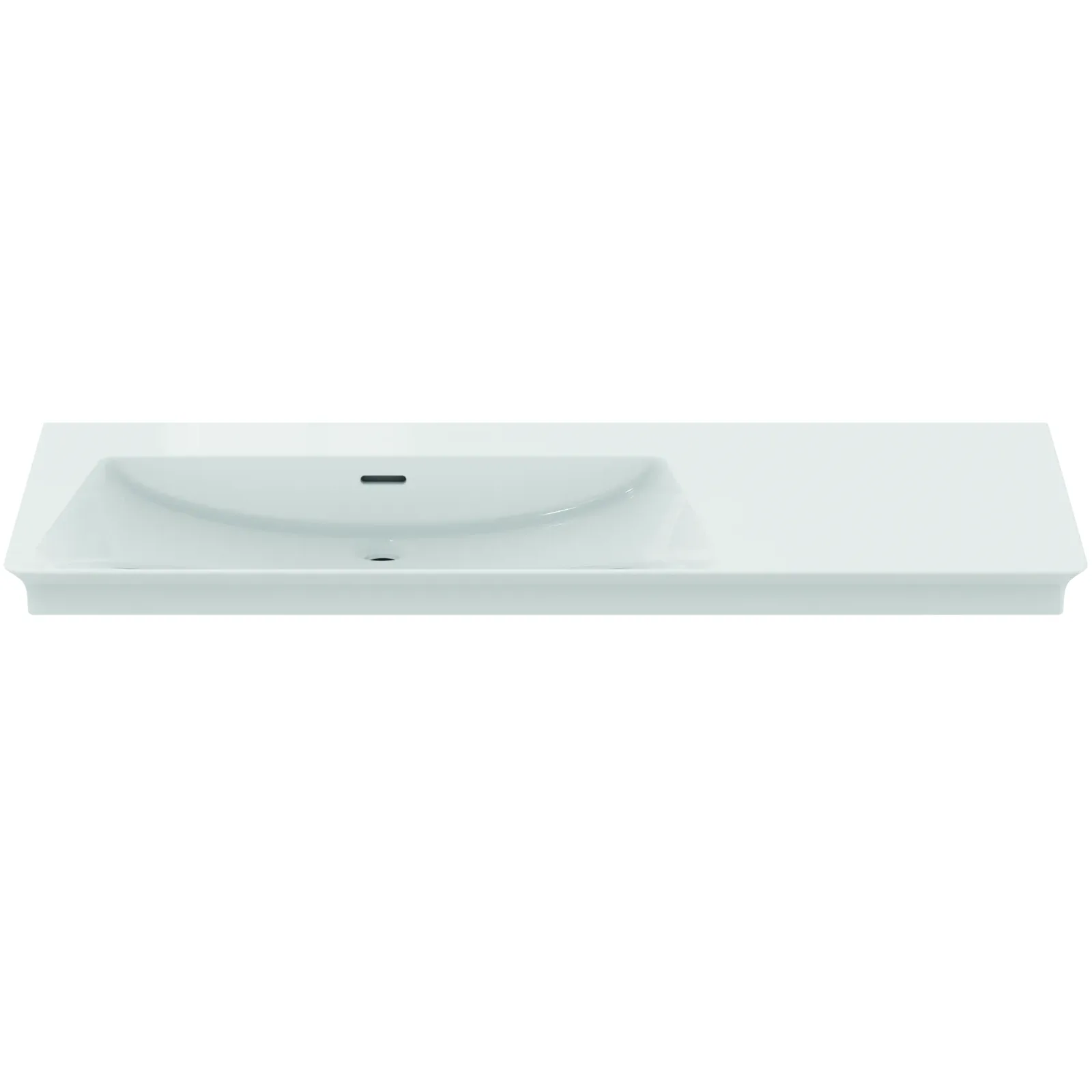 Etajerli Lavabo 1260x535x155 mm, batarya deliksiz, taşma delikli
