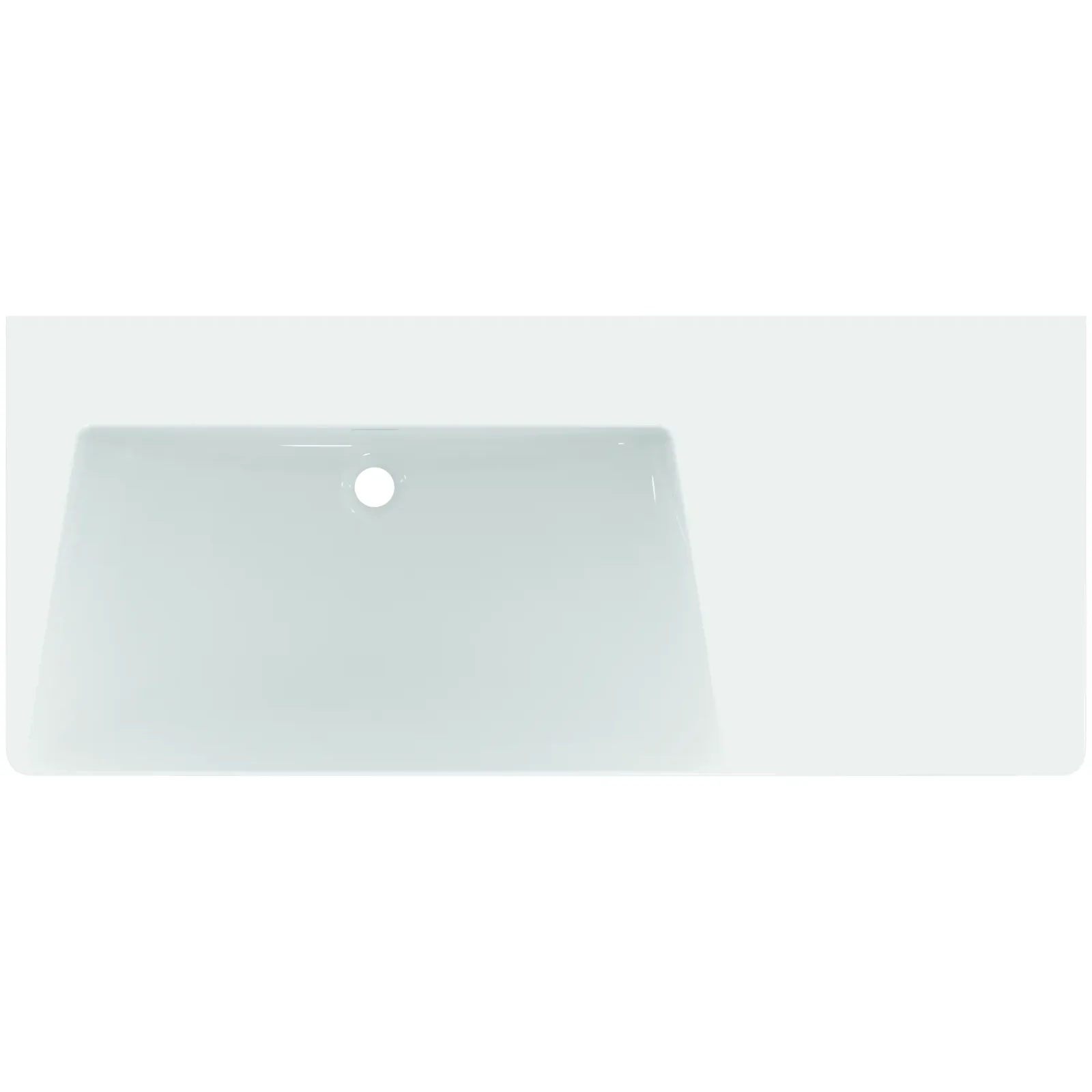 Etajerli Lavabo 1260x535x155 mm, batarya deliksiz, taşma delikli
