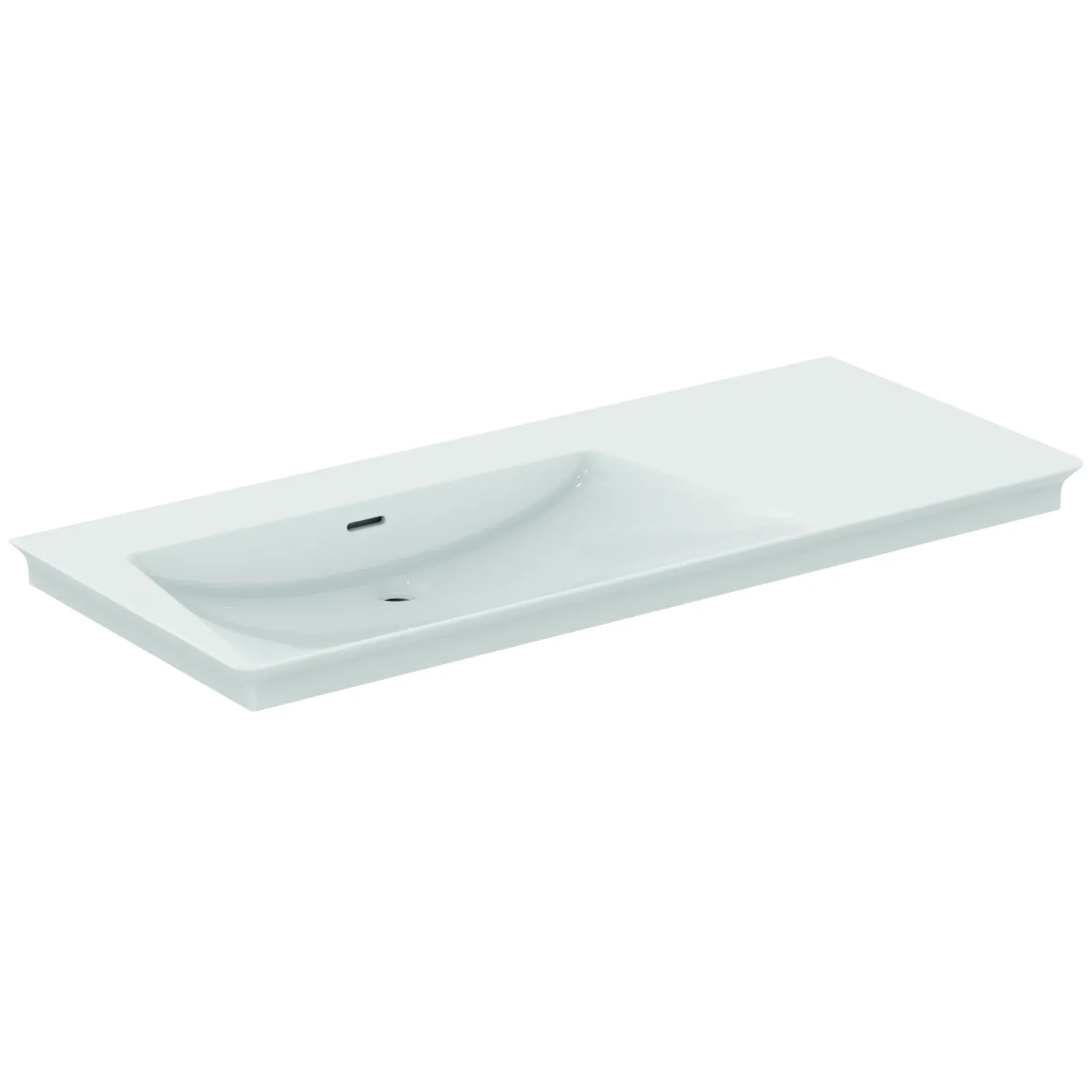 Etajerli Lavabo 1260x535x155 mm, batarya deliksiz, taşma delikli