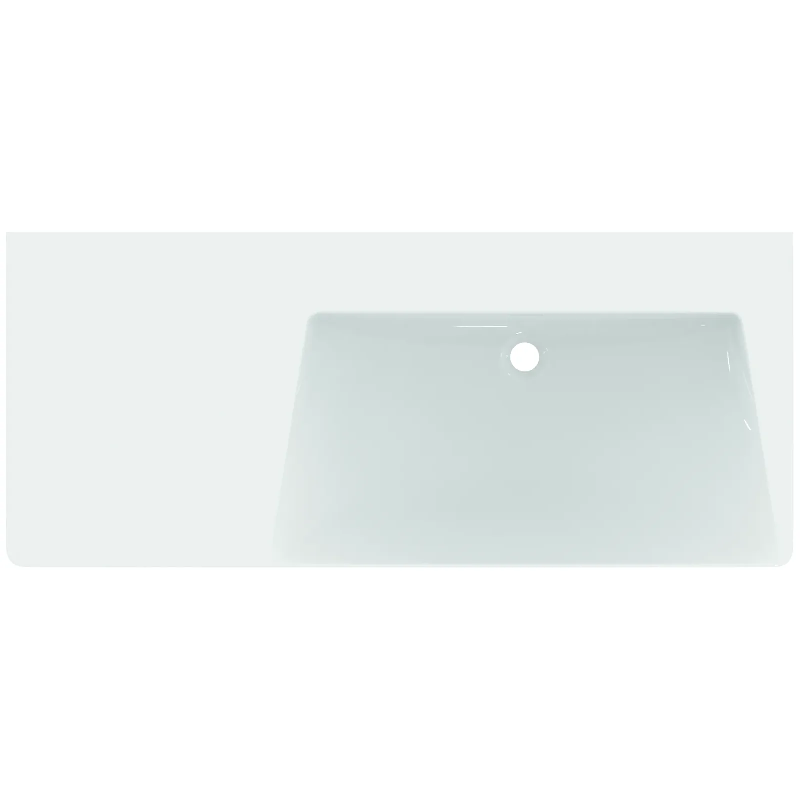 Etajerli Lavabo 1260x535x155 mm, batarya deliksiz, taşma delikli