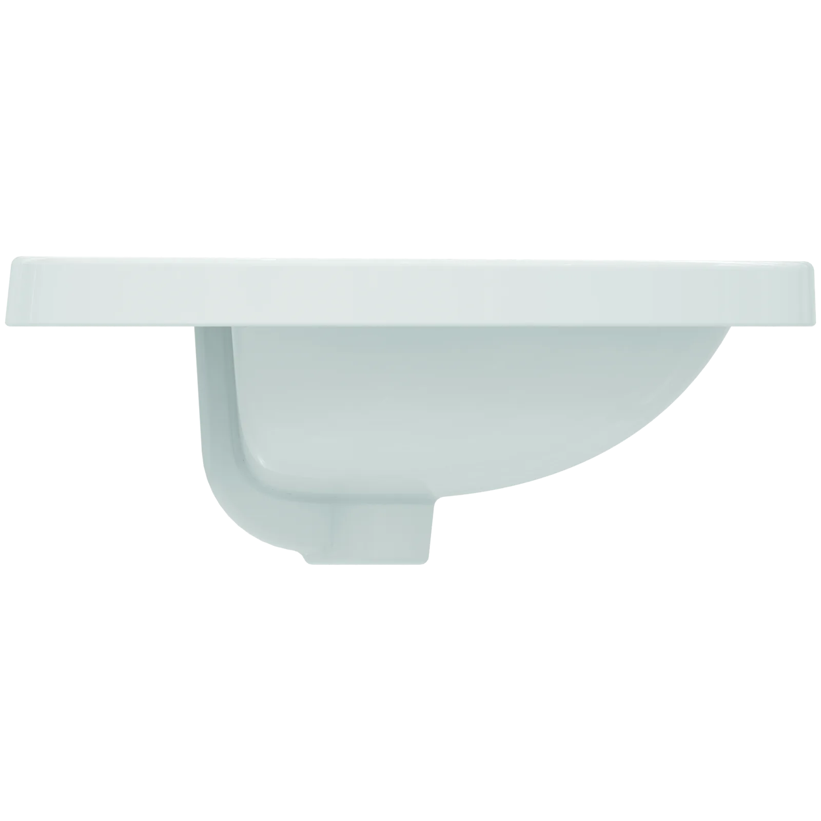 Lavabo 620x460x175 mm, 1 tek batarya delikli, taşma delikli