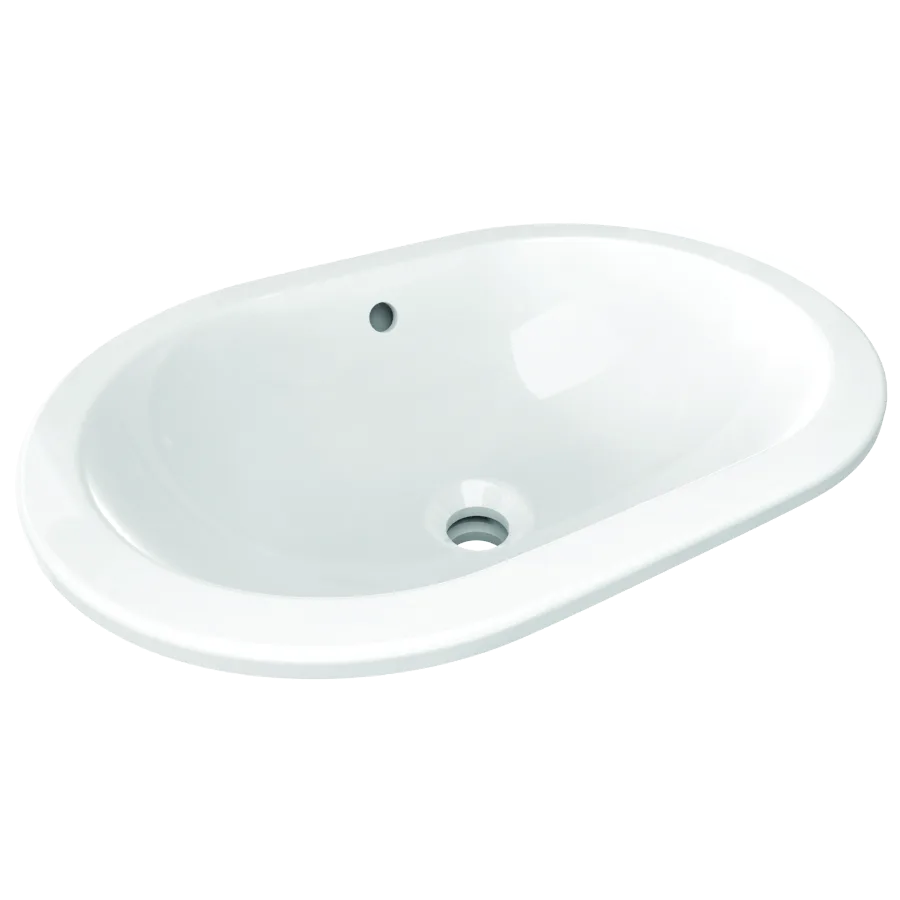 Tezgah Altı Lavabo 550x380x175 mm, batarya deliksiz, taşma delikli