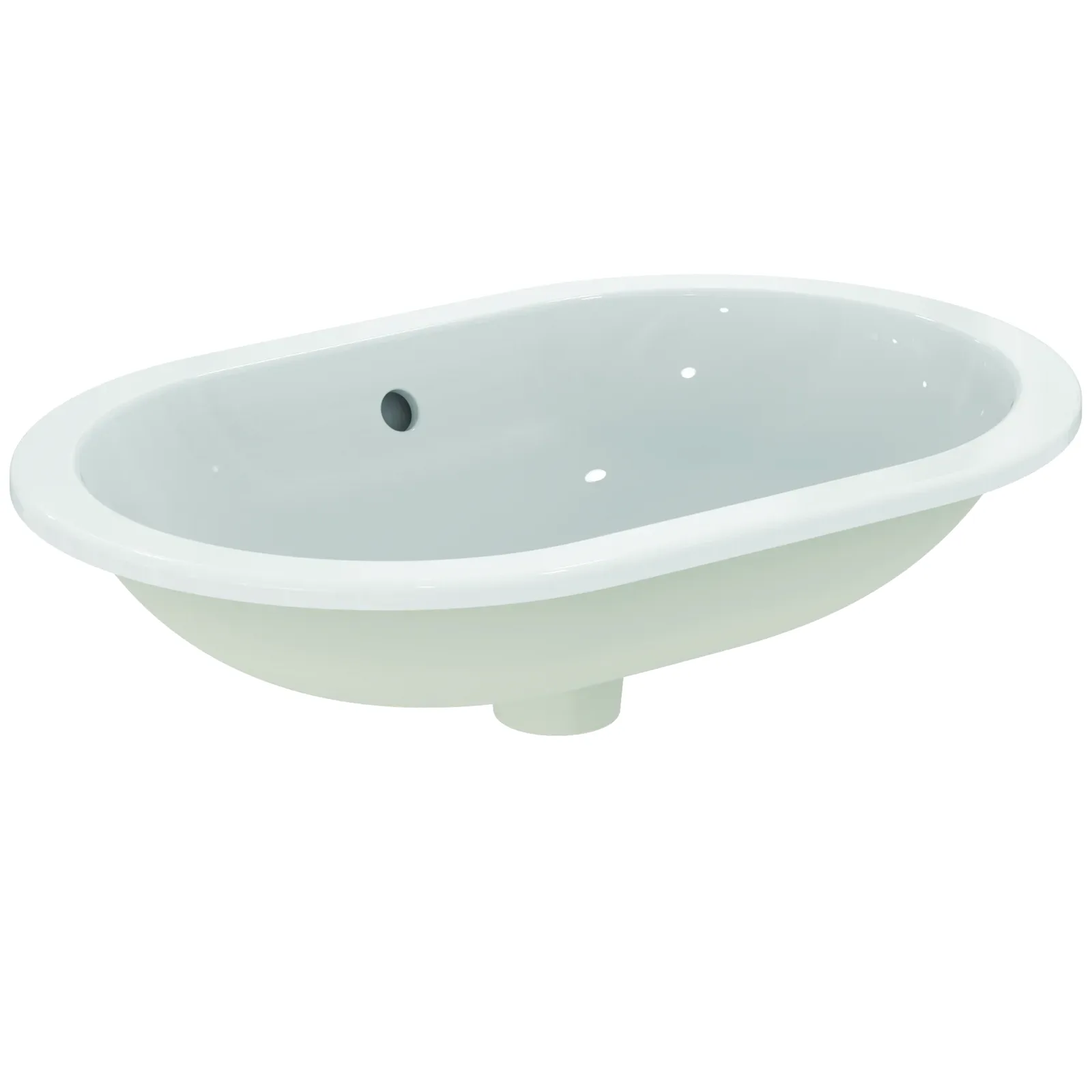 Lavabo 620x410x175 mm, batarya deliksiz, taşma delikli