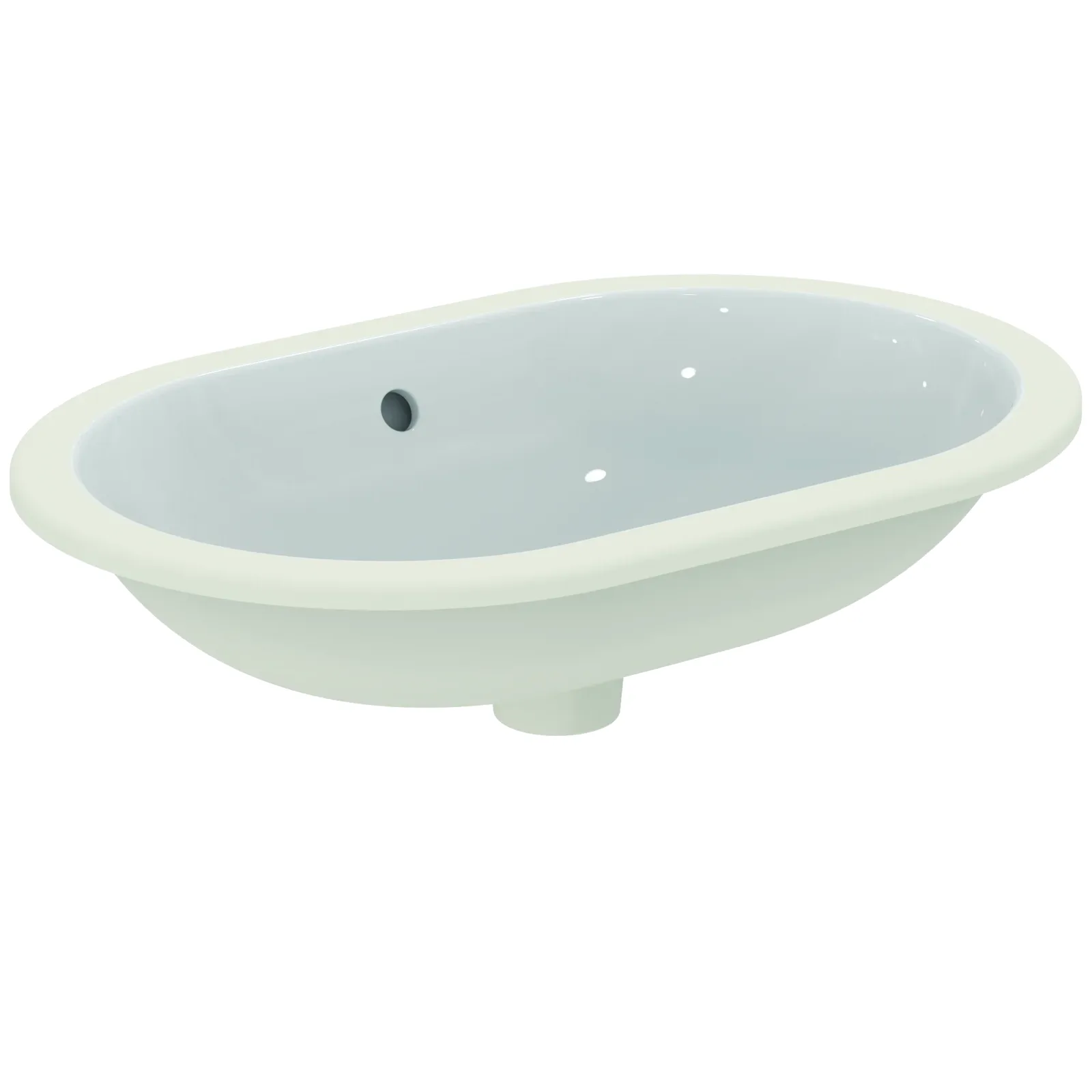 Tezgah Altı Lavabo 620x410x175 mm, batarya deliksiz, taşma delikli