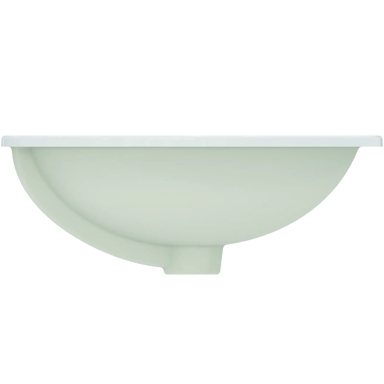 Tezgah Altı Lavabo 480x480x175 mm, batarya deliksiz, taşma delikli görsel 3
