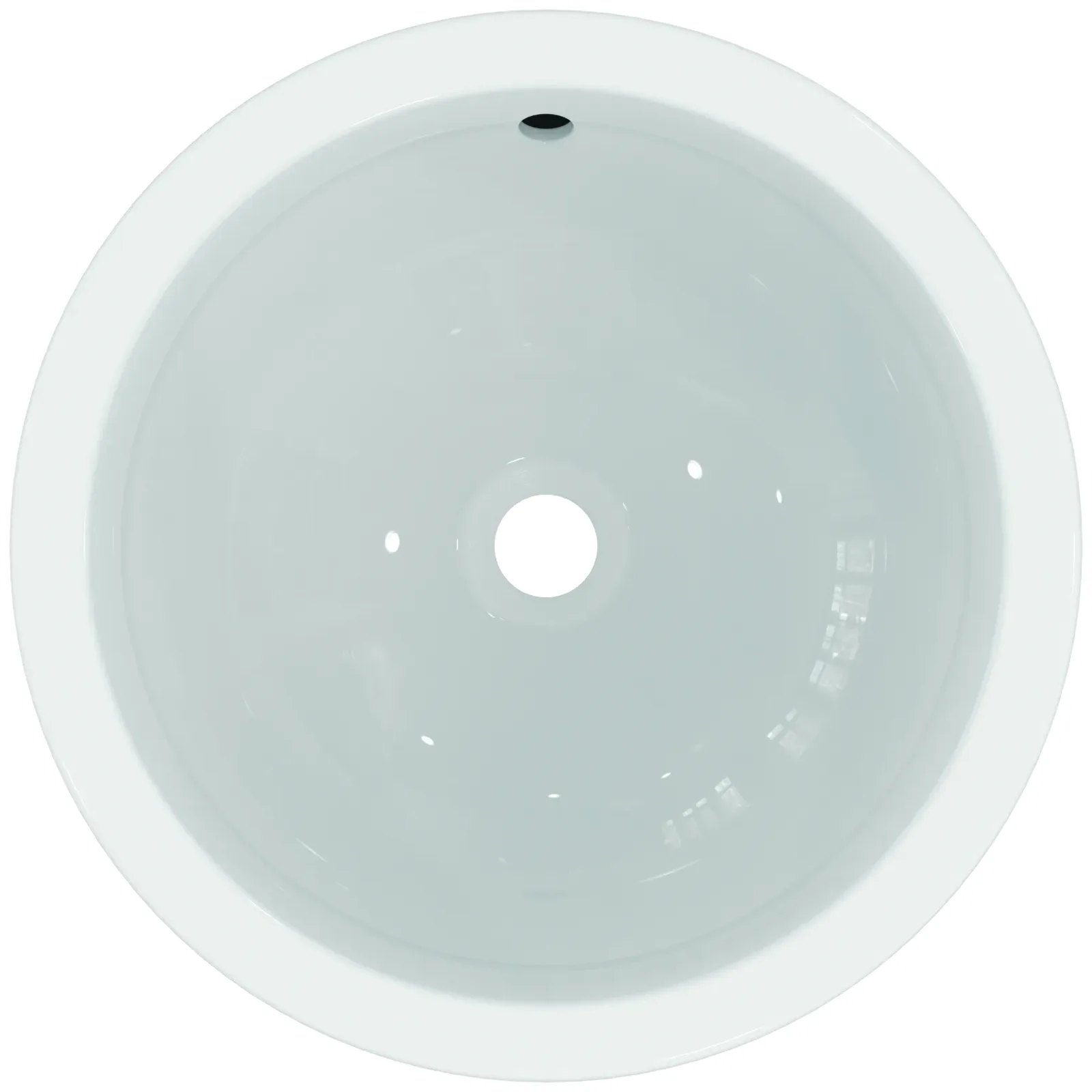 Tezgah Altı Lavabo 480x480x175 mm, batarya deliksiz, taşma delikli görsel 4