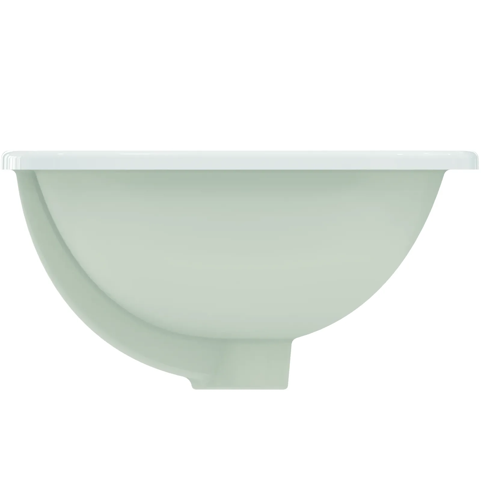 Tezgah Altı Lavabo 420x350x175 mm, batarya deliksiz, taşma delikli görsel 3