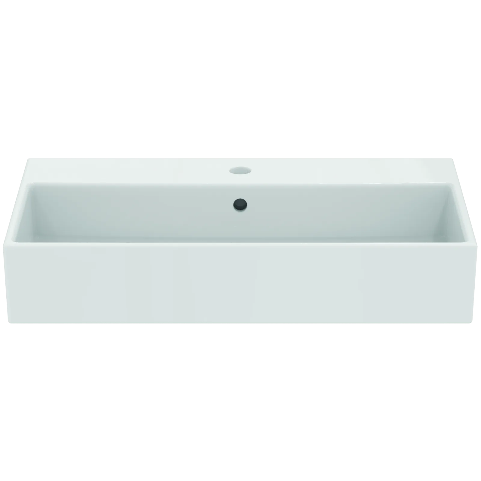 Lavabo 700x420x150 mmGrinded bottom side, 1 tek batarya delikli, taşma delikli görsel 2