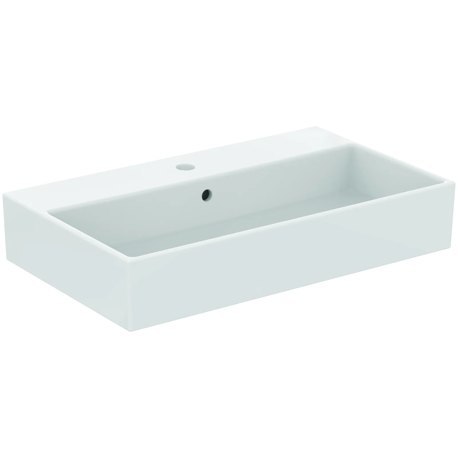 Lavabo 700x420x150 mmGrinded bottom side, 1 tek batarya delikli, taşma delikli