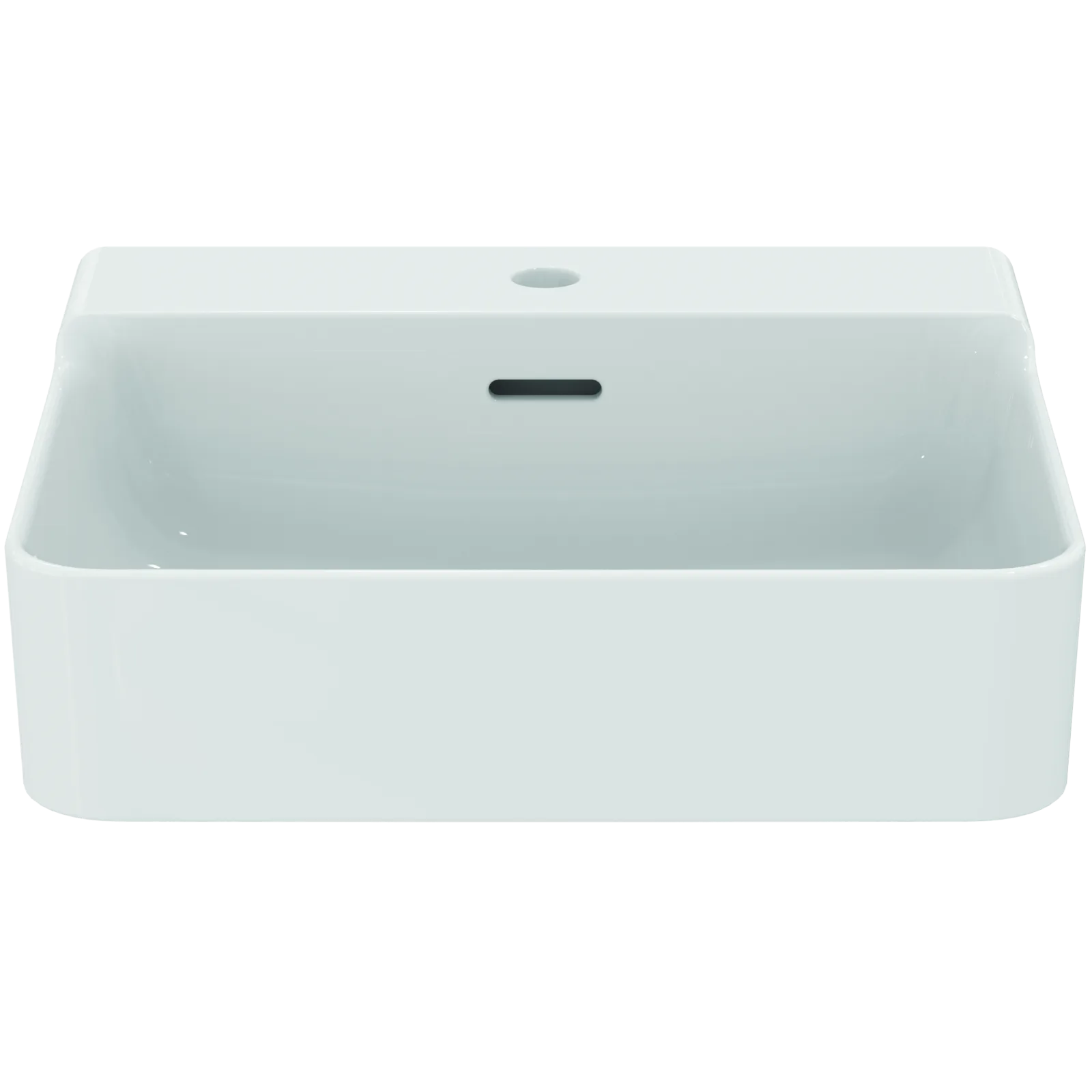 Lavabo 500x450x145 mm, 1 tek batarya delikli, taşma delikli