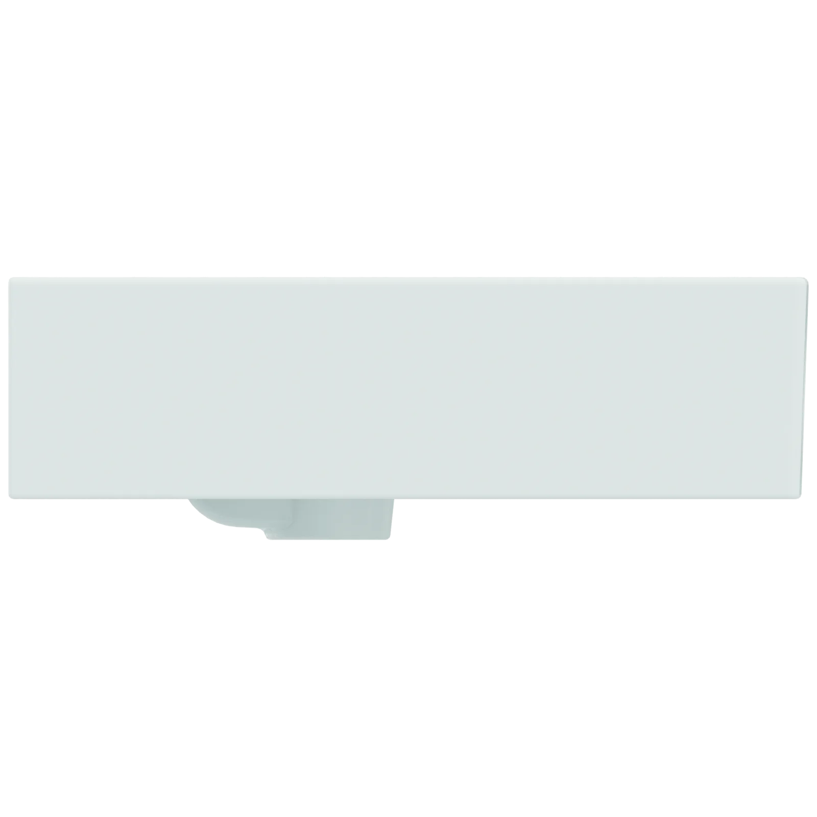 Lavabo 500x450x150 mm, 1 tek batarya delikli, taşma delikli