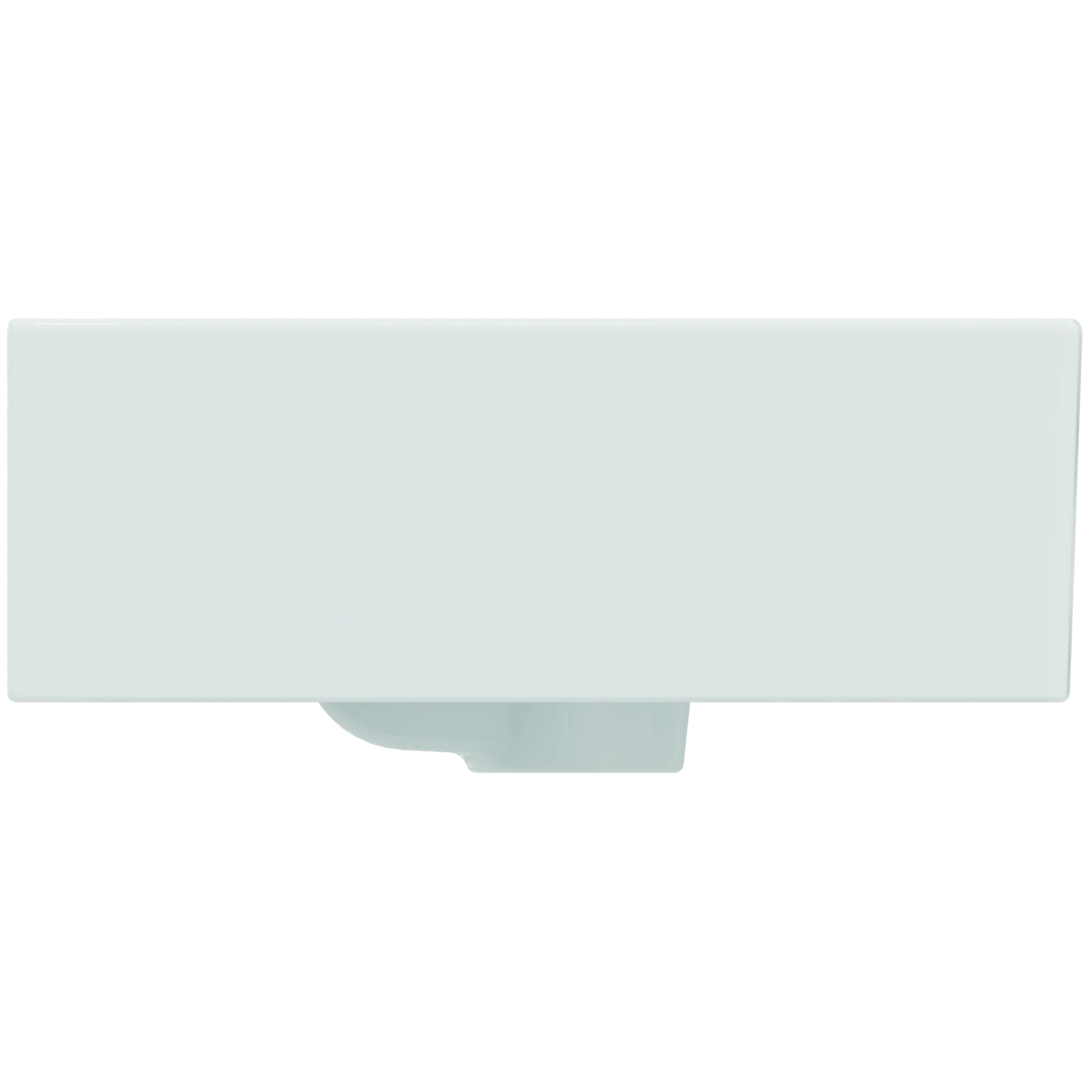 Tezgah Üstü Lavabo 450x350x150 mm, 1 tek batarya delikli, taşma delikli