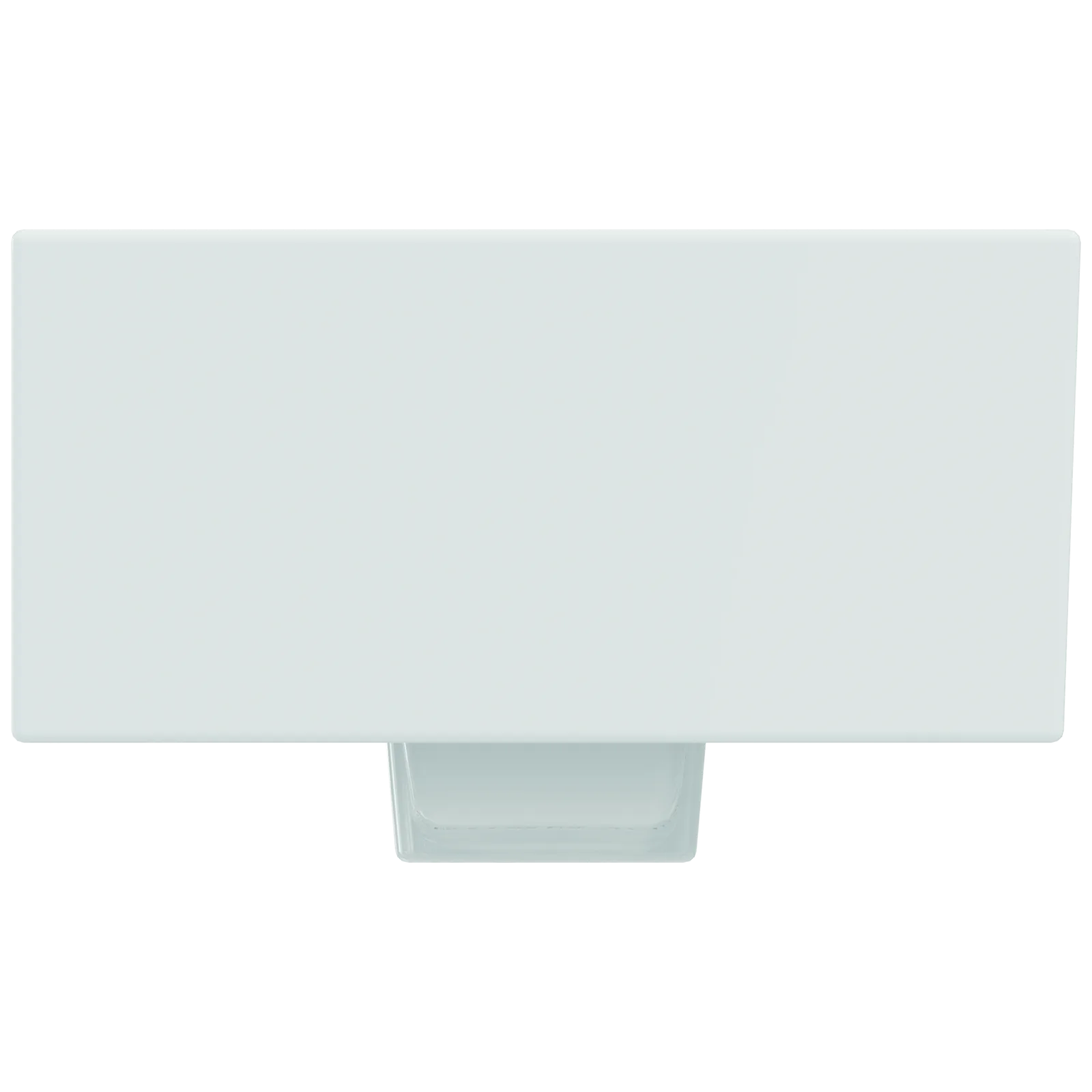 Tezgah Üstü Lavabo 450x250x150 mm, 1 tek batarya delikli, taşma delikli