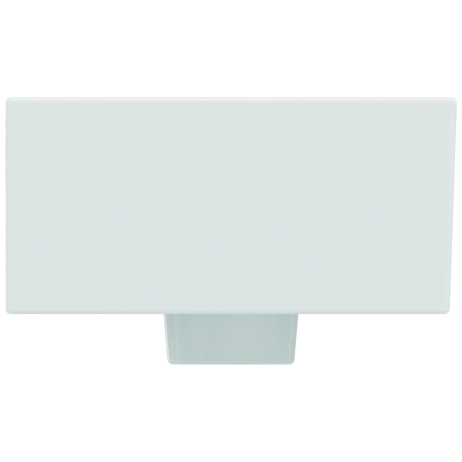 Tezgah Üstü Lavabo 450x250x150 mm, 1 tek batarya delikli, taşma delikli