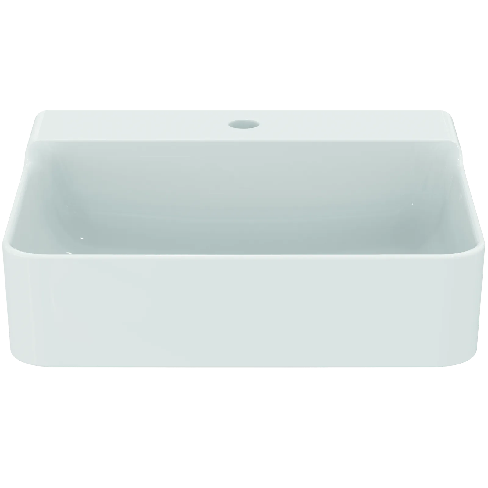 Lavabo 500x450x145 mm, 1 tek batarya delikli, taşma deliksiz
