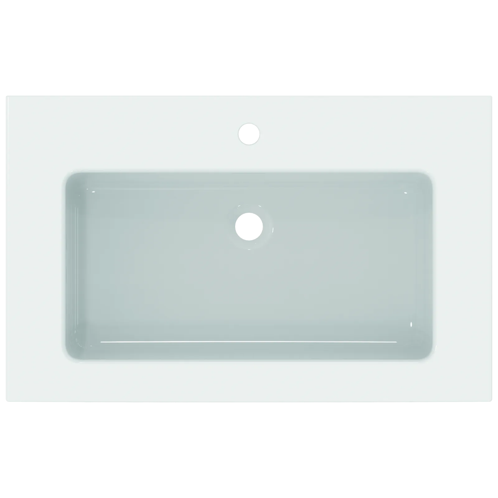 Etajerli Lavabo 810x510x150 mm, 1 tek batarya delikli, taşma delikli