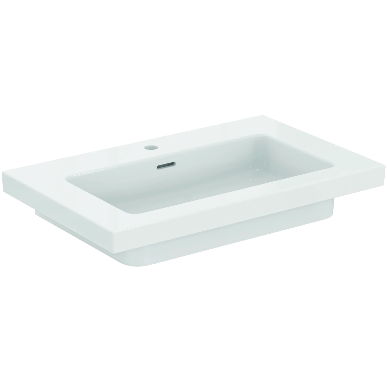 Etajerli Lavabo 810x510x150 mm, 1 tek batarya delikli, taşma delikli