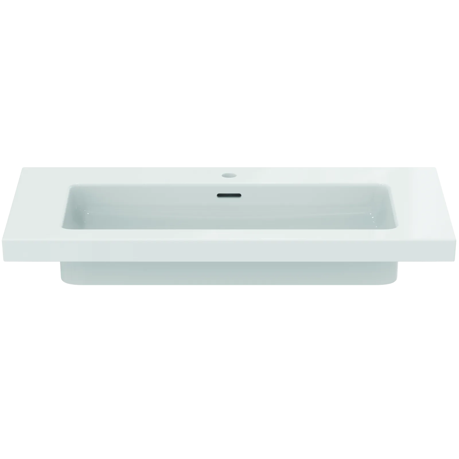 Etajerli Lavabo 1010x510x150 mm, 1 tek batarya delikli, taşma delikli
