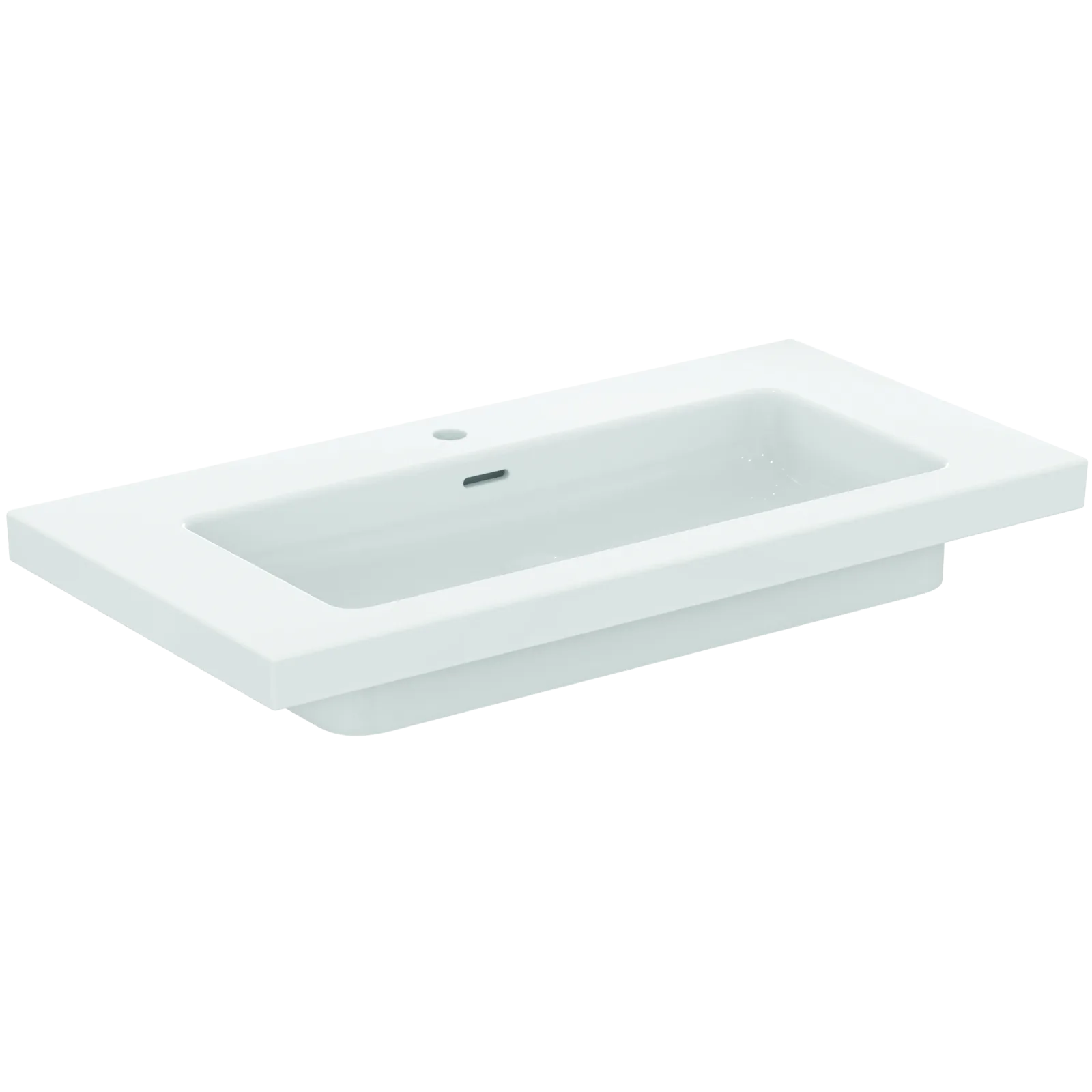 Etajerli Lavabo 1010x510x150 mm, 1 tek batarya delikli, taşma delikli